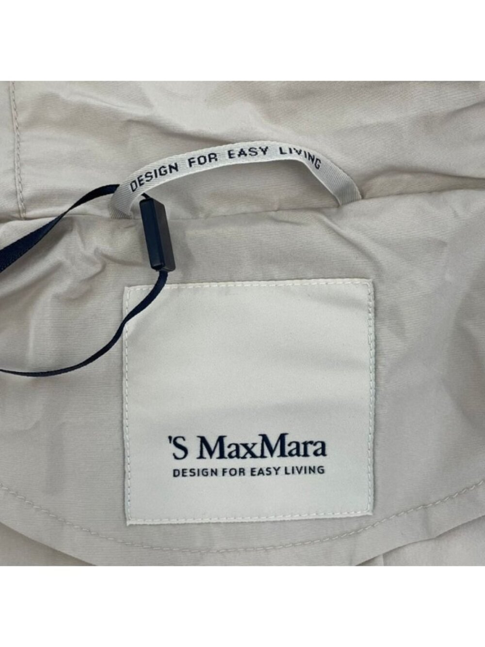 Max Mara 'S Smmcammeo Short Taffeta Jacket Rain Hoodie 36 Beige - Picture 6 of 12